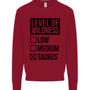 Levels of Wildness Taurus Kids Sweatshirt Jumper Red