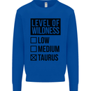 Levels of Wildness Taurus Kids Sweatshirt Jumper Royal Blue