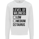 Levels of Wildness Taurus Kids Sweatshirt Jumper White