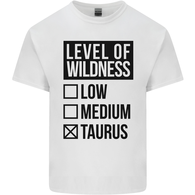 Levels of Wildness Taurus Kids T-Shirt Childrens White