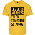 Levels of Wildness Taurus Kids T-Shirt Childrens Yellow