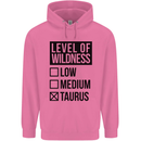 Levels of Wildness Taurus Mens 80% Cotton Hoodie Azelea