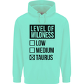 Levels of Wildness Taurus Mens 80% Cotton Hoodie Peppermint
