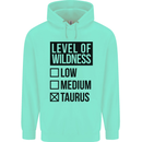 Levels of Wildness Taurus Mens 80% Cotton Hoodie Peppermint