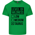 Levels of Wildness Taurus Mens Cotton T-Shirt Tee Top Irish Green