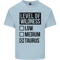 Levels of Wildness Taurus Mens Cotton T-Shirt Tee Top Light Blue