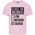 Levels of Wildness Taurus Mens Cotton T-Shirt Tee Top Light Pink