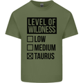 Levels of Wildness Taurus Mens Cotton T-Shirt Tee Top Military Green
