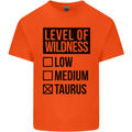 Levels of Wildness Taurus Mens Cotton T-Shirt Tee Top Orange
