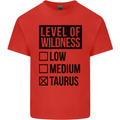 Levels of Wildness Taurus Mens Cotton T-Shirt Tee Top Red