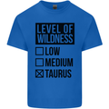 Levels of Wildness Taurus Mens Cotton T-Shirt Tee Top Royal Blue
