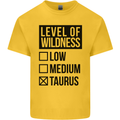 Levels of Wildness Taurus Mens Cotton T-Shirt Tee Top Yellow