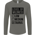 Levels of Wildness Taurus Mens Long Sleeve T-Shirt Charcoal