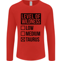 Levels of Wildness Taurus Mens Long Sleeve T-Shirt Red