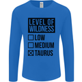 Levels of Wildness Taurus Mens Long Sleeve T-Shirt Royal Blue