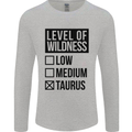 Levels of Wildness Taurus Mens Long Sleeve T-Shirt Sports Grey