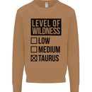 Levels of Wildness Taurus Mens Sweatshirt Jumper Caramel Latte