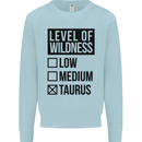 Levels of Wildness Taurus Mens Sweatshirt Jumper Light Blue