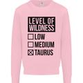 Levels of Wildness Taurus Mens Sweatshirt Jumper Light Pink
