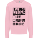 Levels of Wildness Taurus Mens Sweatshirt Jumper Light Pink