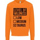 Levels of Wildness Taurus Mens Sweatshirt Jumper Orange