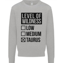 Levels of Wildness Taurus Mens Sweatshirt Jumper Sports Grey