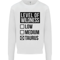 Levels of Wildness Taurus Mens Sweatshirt Jumper White