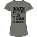 Levels of Wildness Taurus Womens Petite Cut T-Shirt Charcoal