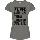 Levels of Wildness Taurus Womens Petite Cut T-Shirt Charcoal
