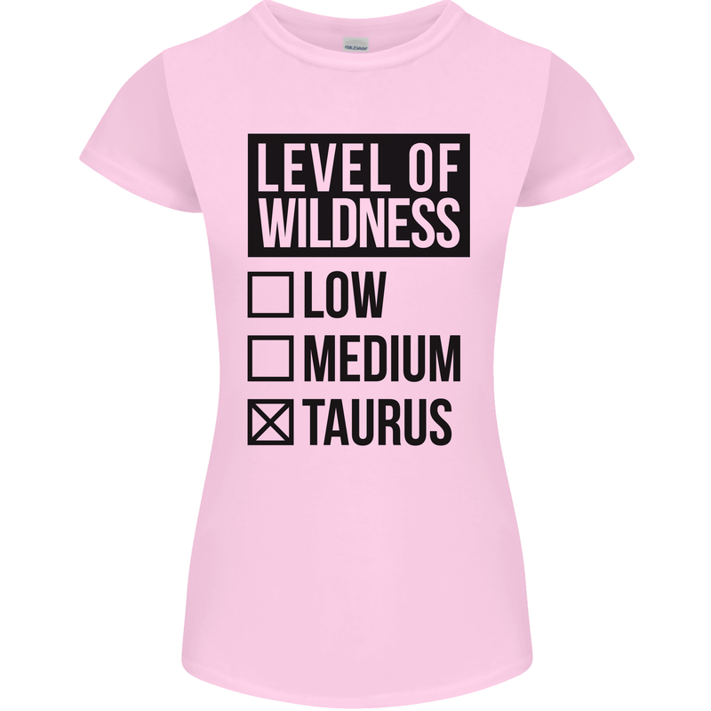 Levels of Wildness Taurus Womens Petite Cut T-Shirt Light Pink