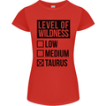 Levels of Wildness Taurus Womens Petite Cut T-Shirt Red