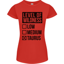 Levels of Wildness Taurus Womens Petite Cut T-Shirt Red