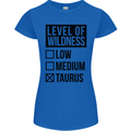 Levels of Wildness Taurus Womens Petite Cut T-Shirt Royal Blue
