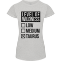 Levels of Wildness Taurus Womens Petite Cut T-Shirt Sports Grey