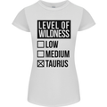 Levels of Wildness Taurus Womens Petite Cut T-Shirt White