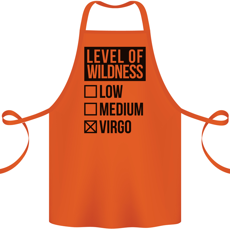 Levels of Wildness Virgo Cotton Apron 100% Organic Orange