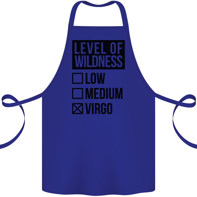 Levels of Wildness Virgo Cotton Apron 100% Organic Royal Blue