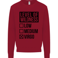 Levels of Wildness Virgo Kids Sweatshirt Jumper Red