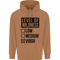Levels of Wildness Virgo Mens 80% Cotton Hoodie Caramel Latte
