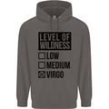 Levels of Wildness Virgo Mens 80% Cotton Hoodie Charcoal