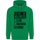 Levels of Wildness Virgo Mens 80% Cotton Hoodie Irish Green