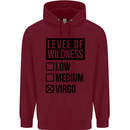 Levels of Wildness Virgo Mens 80% Cotton Hoodie Maroon