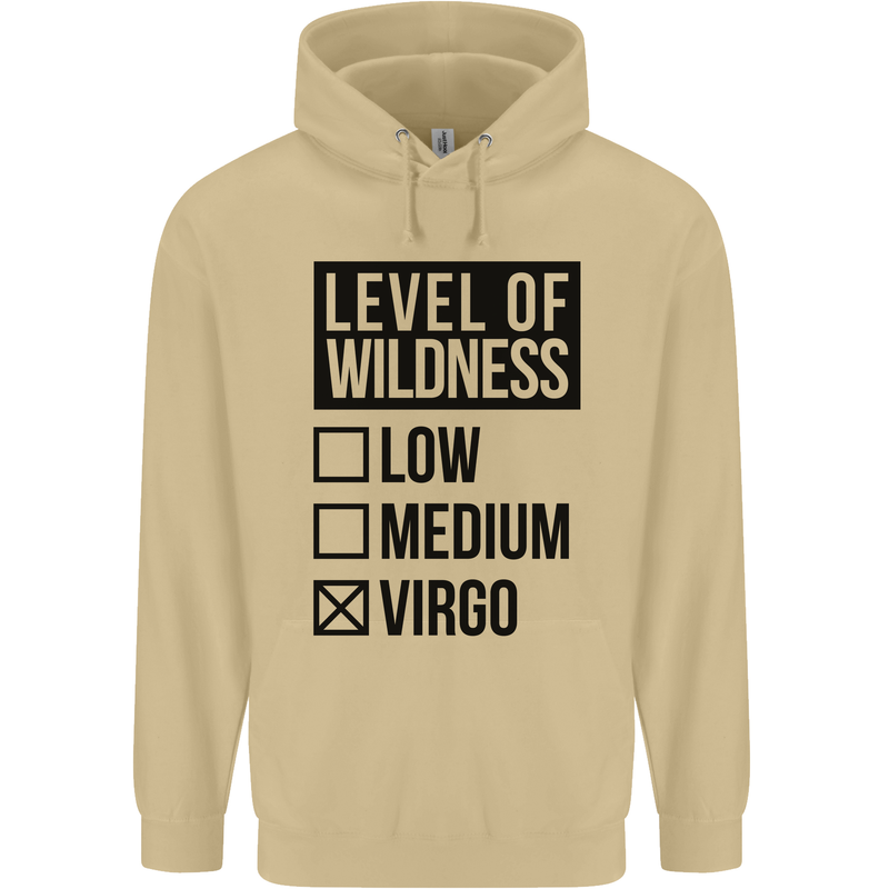 Levels of Wildness Virgo Mens 80% Cotton Hoodie Sand