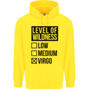 Levels of Wildness Virgo Mens 80% Cotton Hoodie Yellow