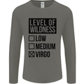 Levels of Wildness Virgo Mens Long Sleeve T-Shirt Charcoal