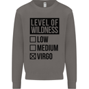 Levels of Wildness Virgo Mens Sweatshirt Jumper Charcoal