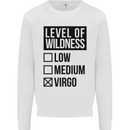 Levels of Wildness Virgo Mens Sweatshirt Jumper White