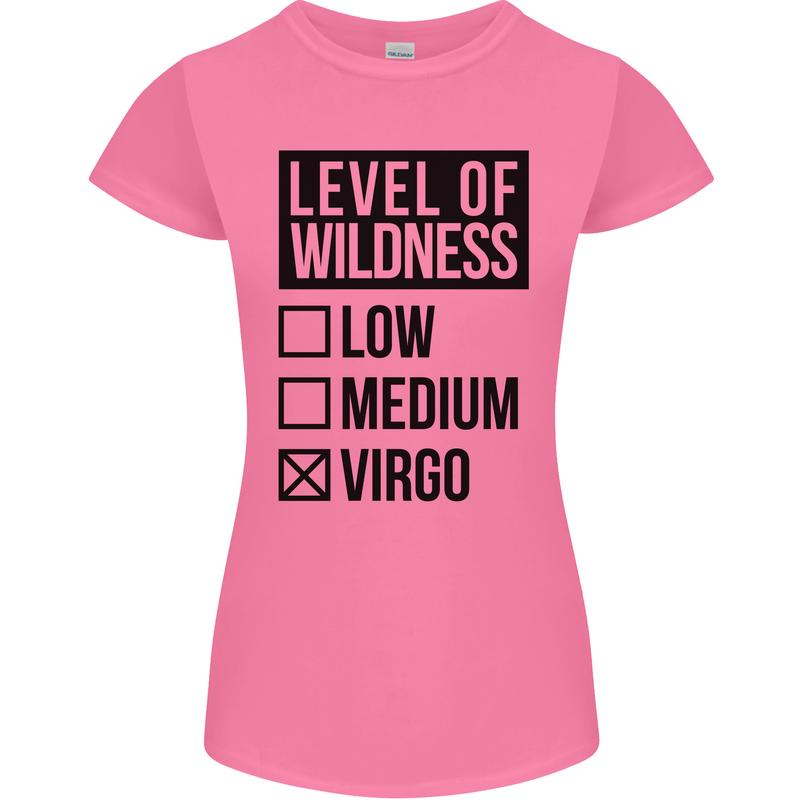 Levels of Wildness Virgo Womens Petite Cut T-Shirt Azalea