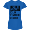 Levels of Wildness Virgo Womens Petite Cut T-Shirt Royal Blue