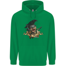 Libertad Skull Freedom Pirate Crow Raven Childrens Kids Hoodie Irish Green